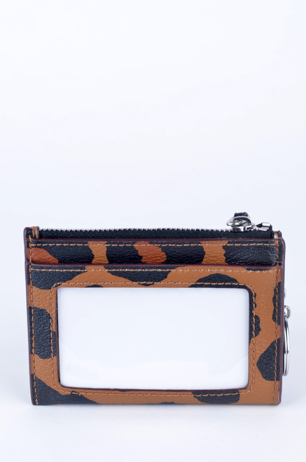 Tarjetero Coach Animal Print con Llavero e Identificación