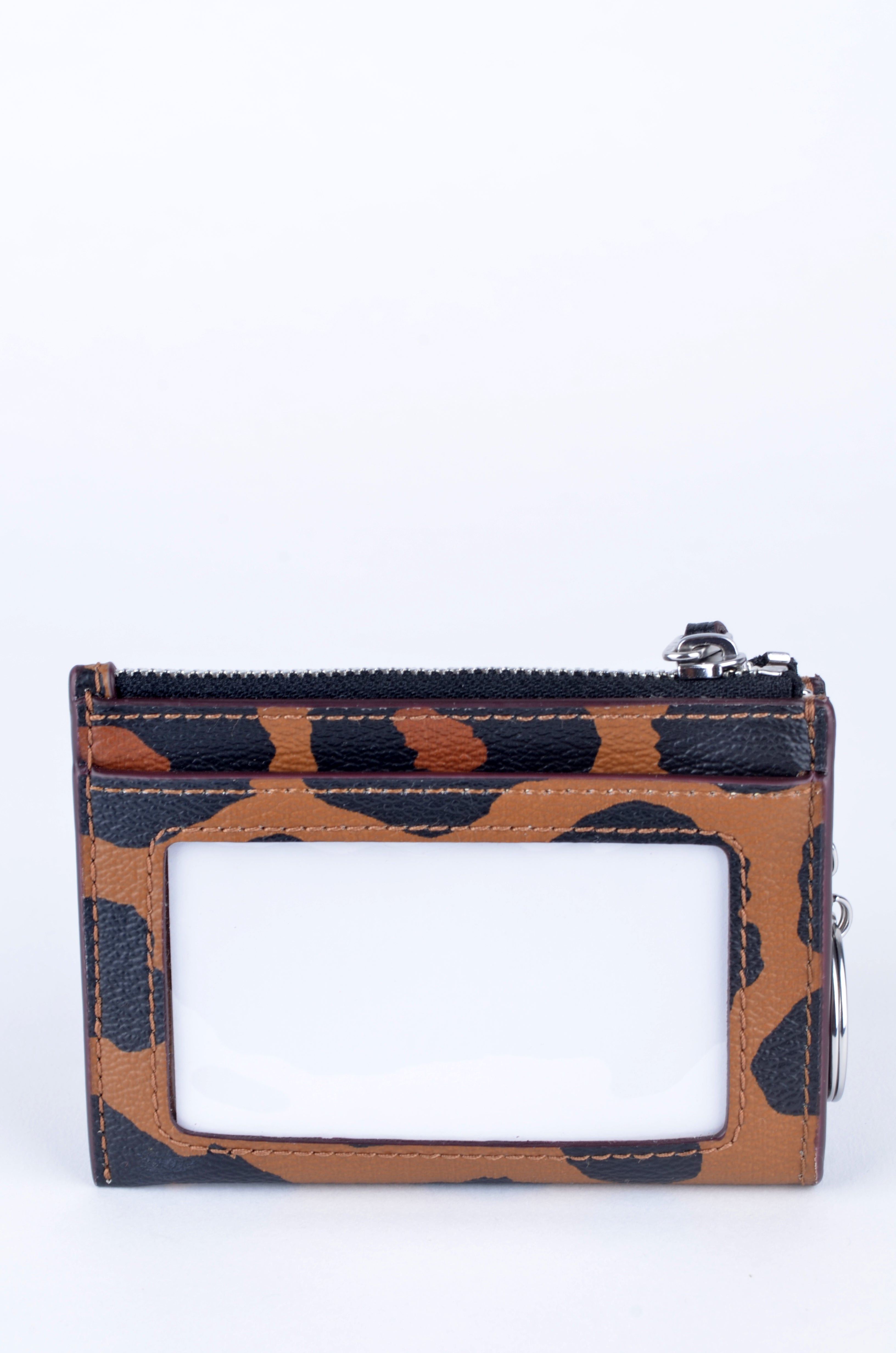 Tarjetero Coach Animal Print con Llavero e Identificación
