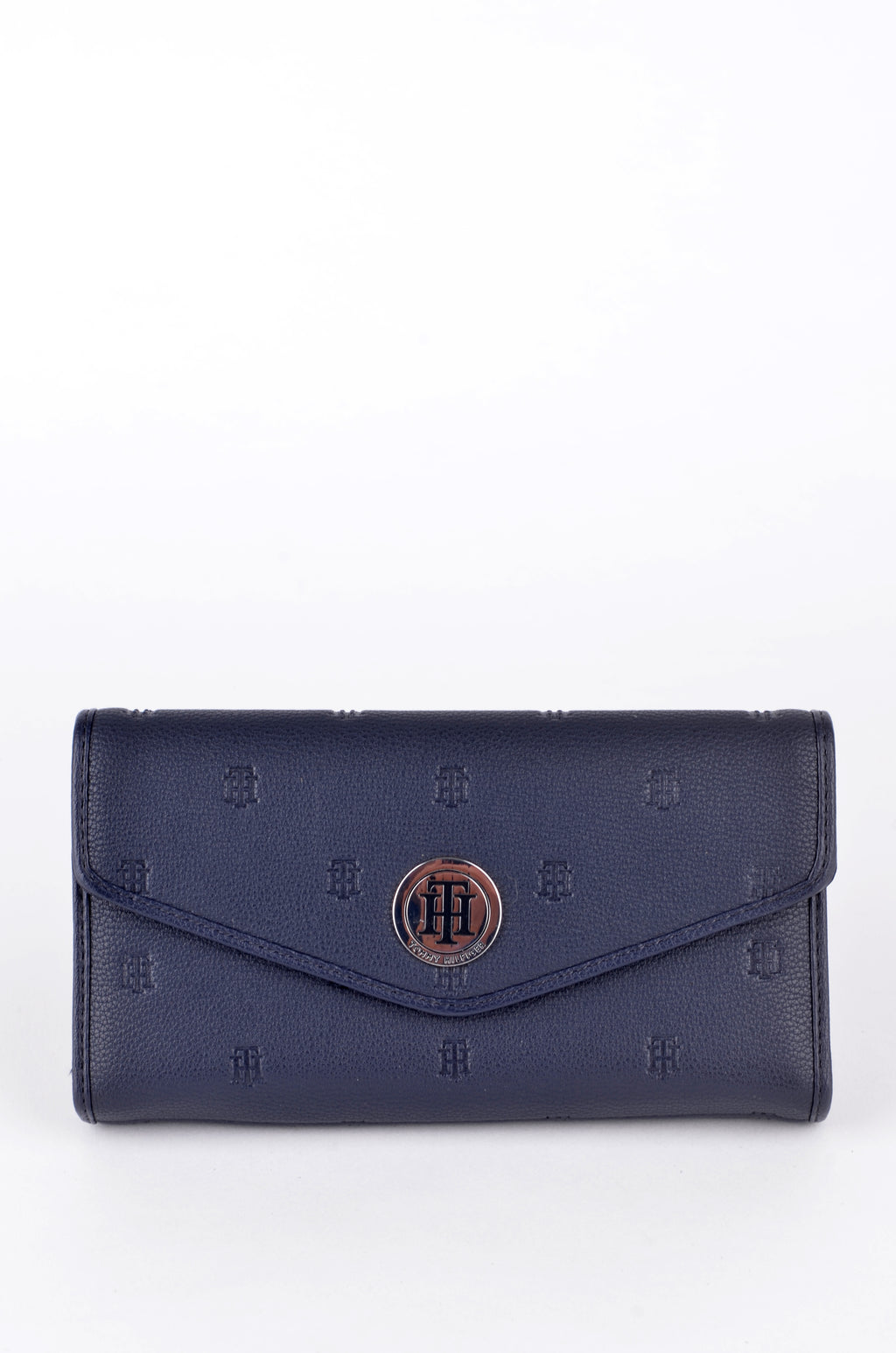 Cartera Tommy Hilfiger Larga Azul Marino con Monograma