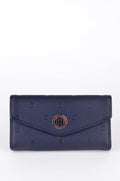 Cartera Tommy Hilfiger Larga Azul Marino con Monograma