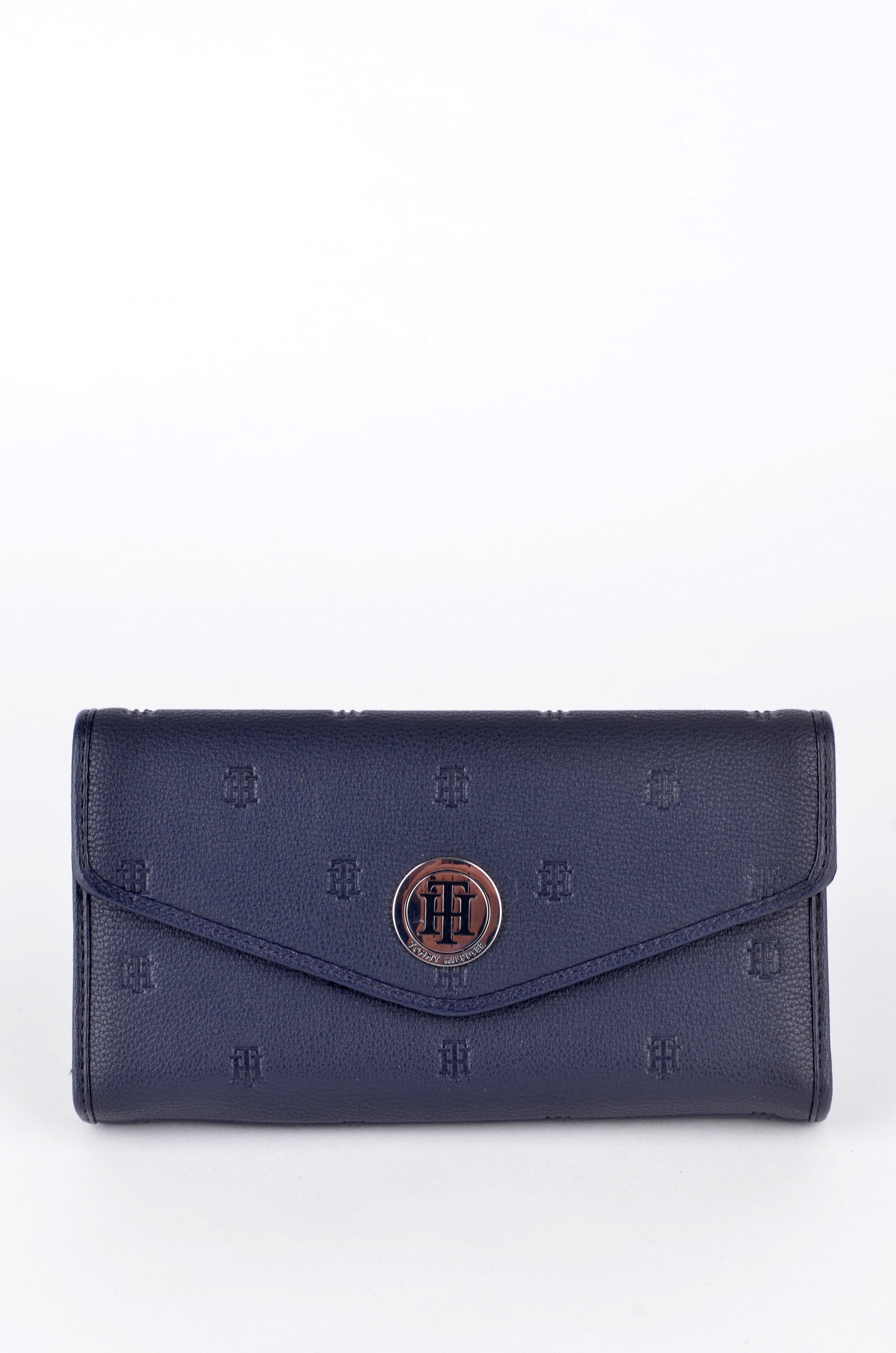 Cartera Tommy Hilfiger Larga Azul Marino con Monograma