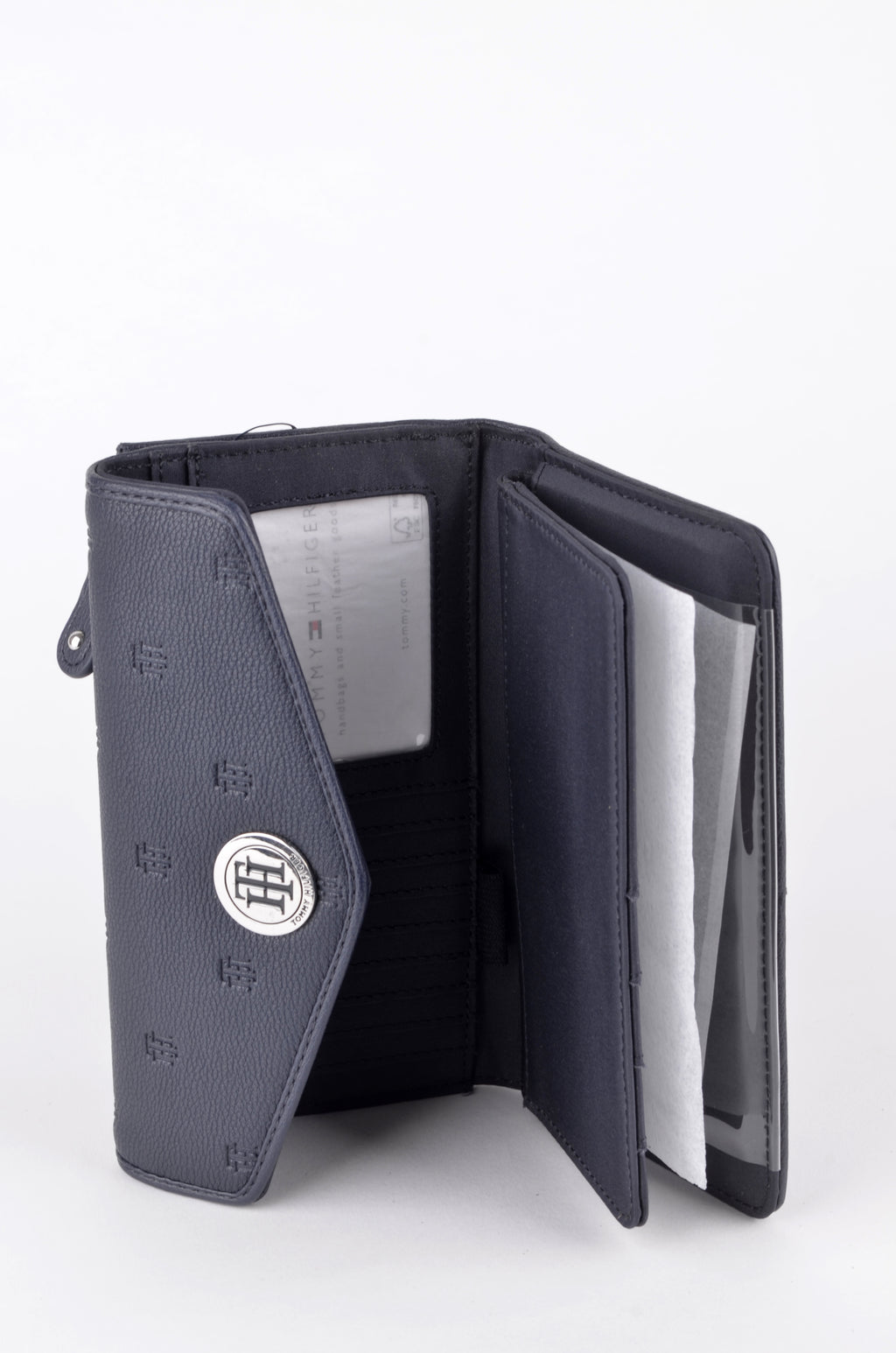 Cartera Tommy Hilfiger Larga Azul Marino con Monograma
