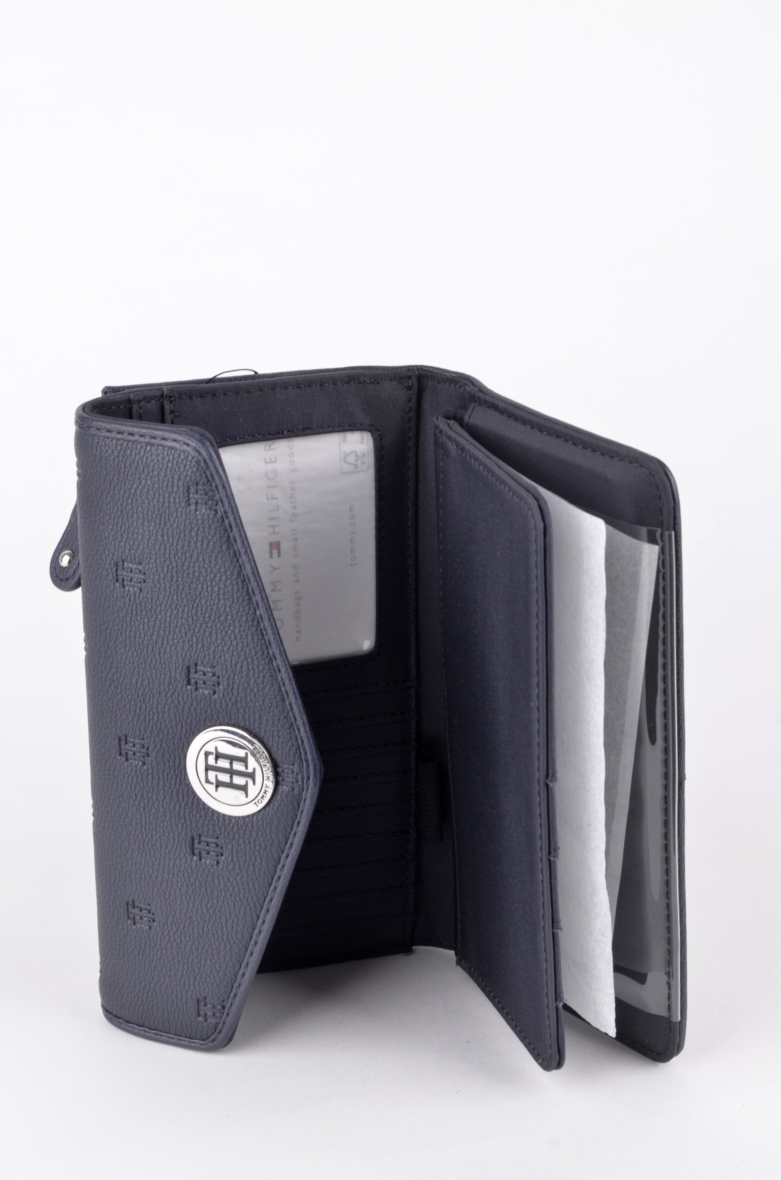 Cartera Tommy Hilfiger Larga Azul Marino con Monograma