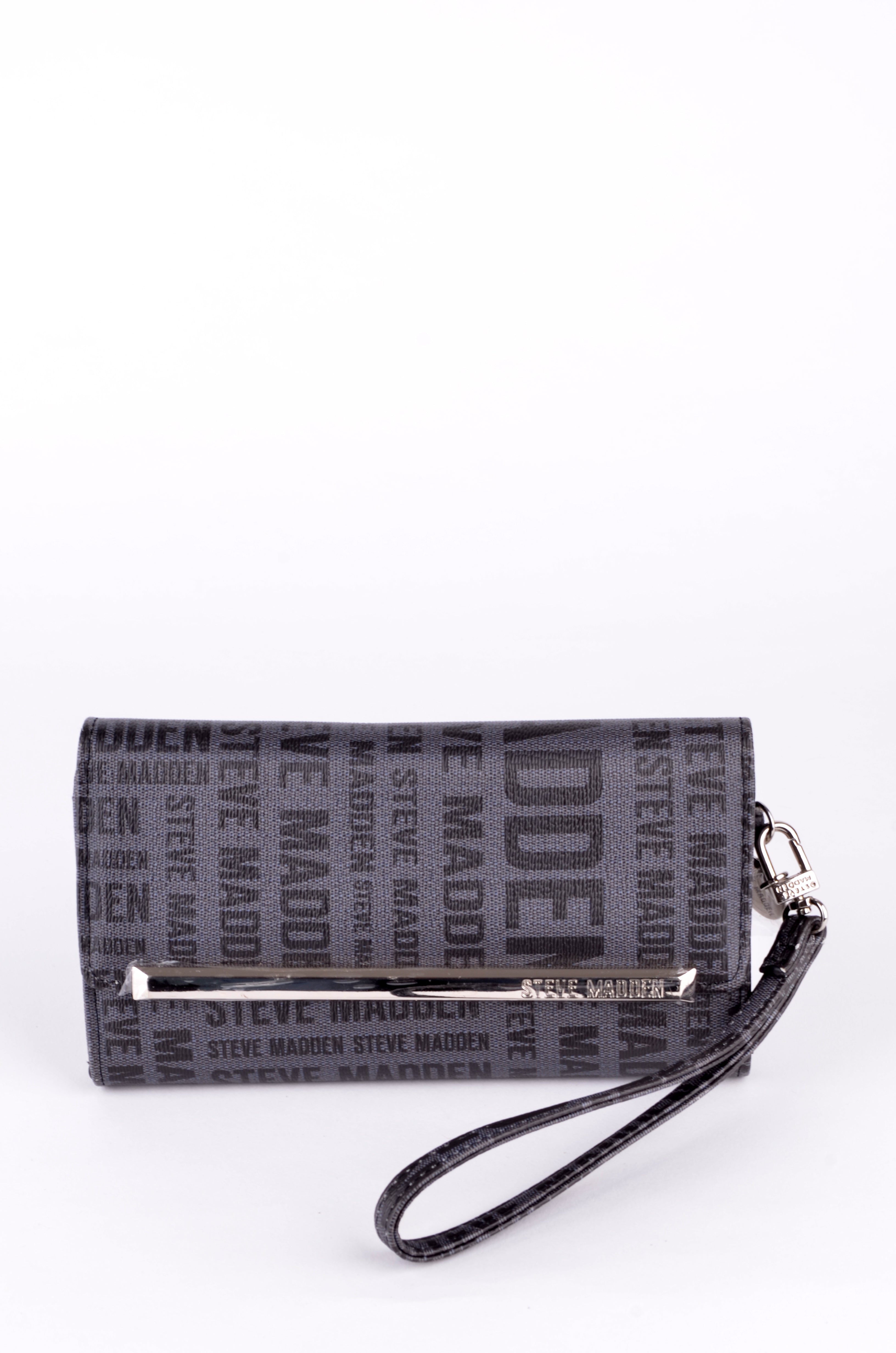 Cartera Guess Larga Negra con Ventana de Identificación