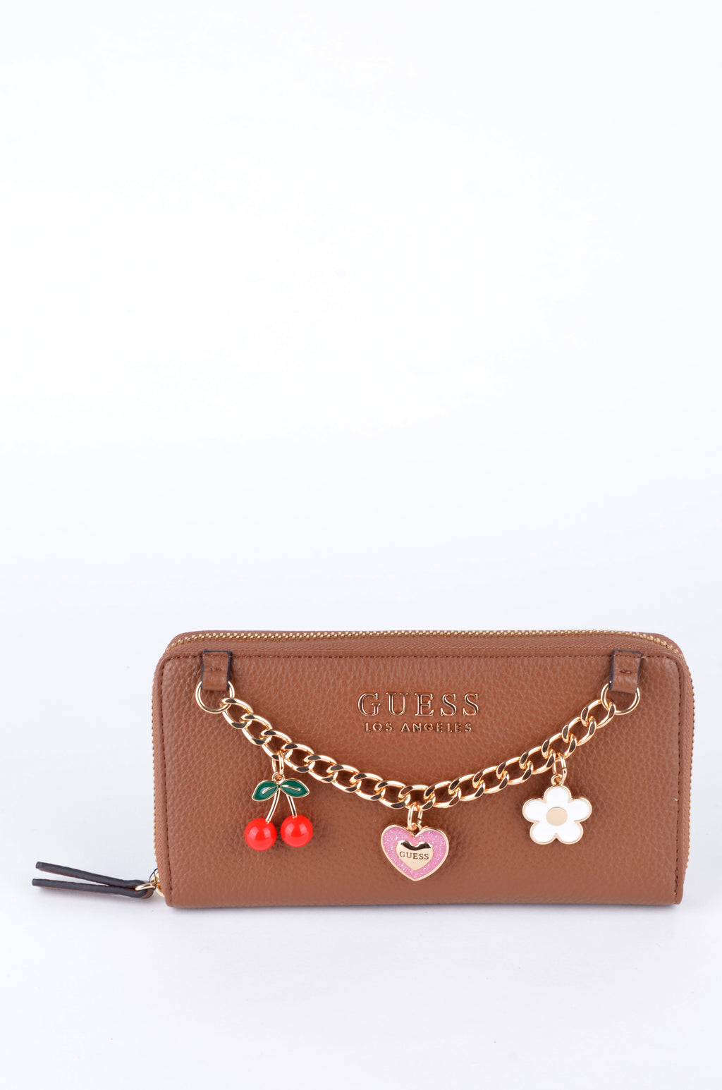 Cartera Guess Larga Camel con Charms