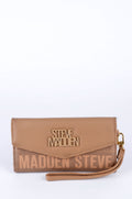 Cartera Steve Madden Larga Camel con Logotipo