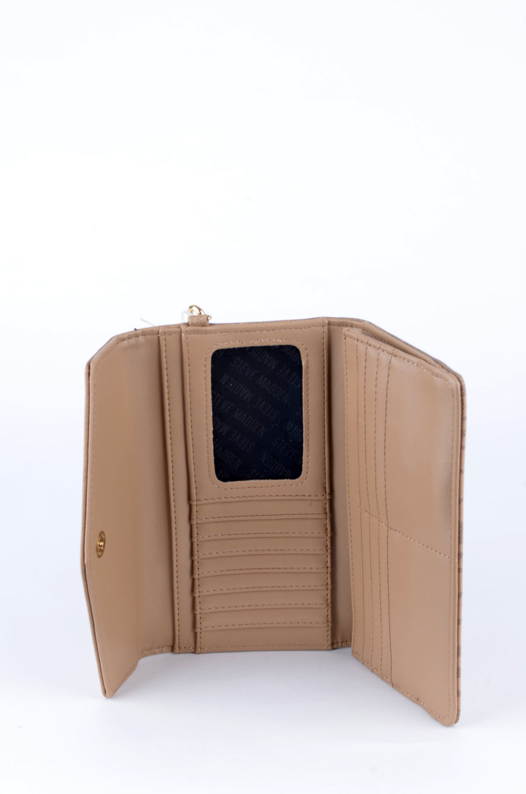 Cartera Steve Madden Larga Camel con Logotipo