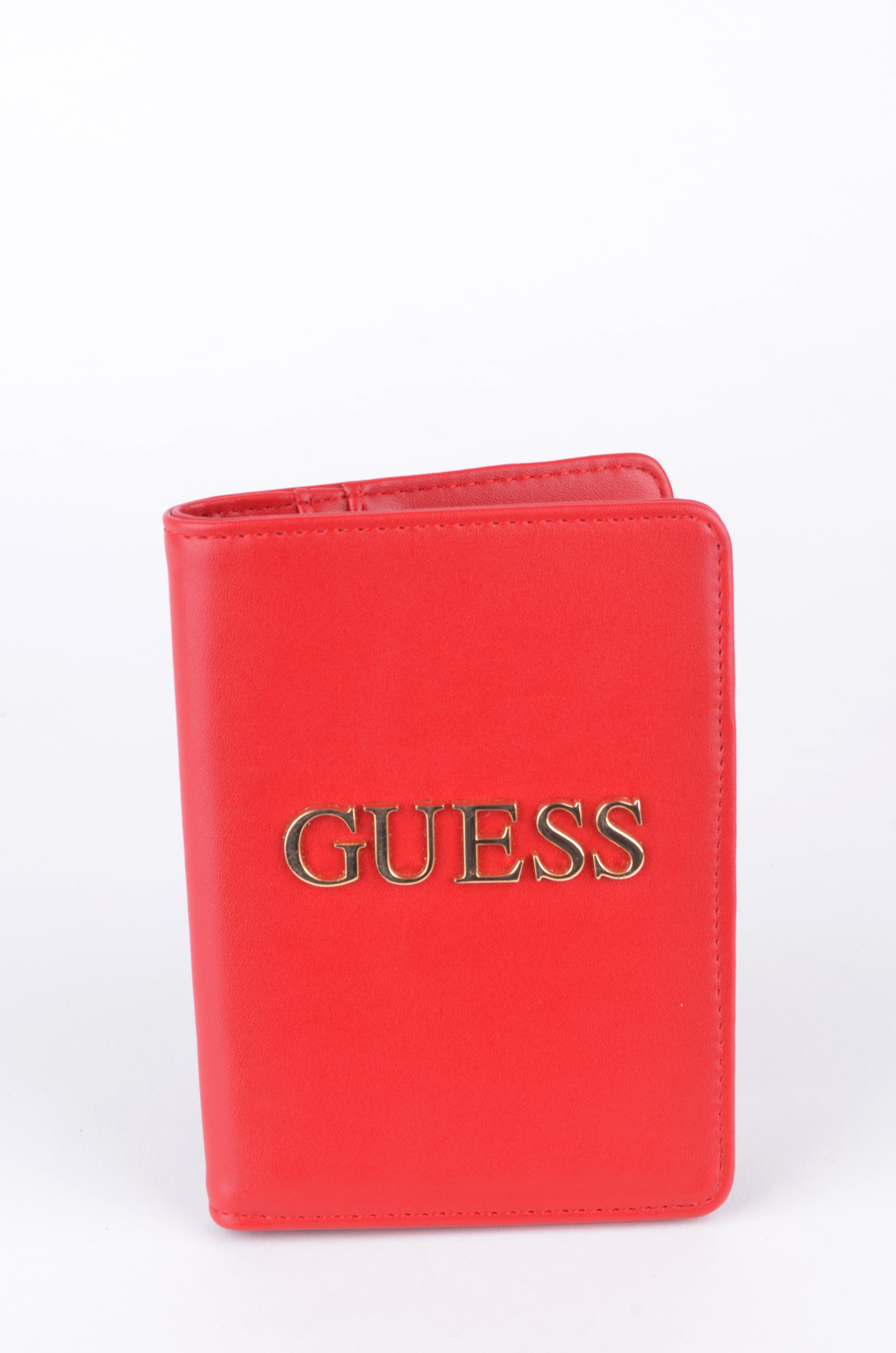 Portapasaporte Guess Rojo de Piel