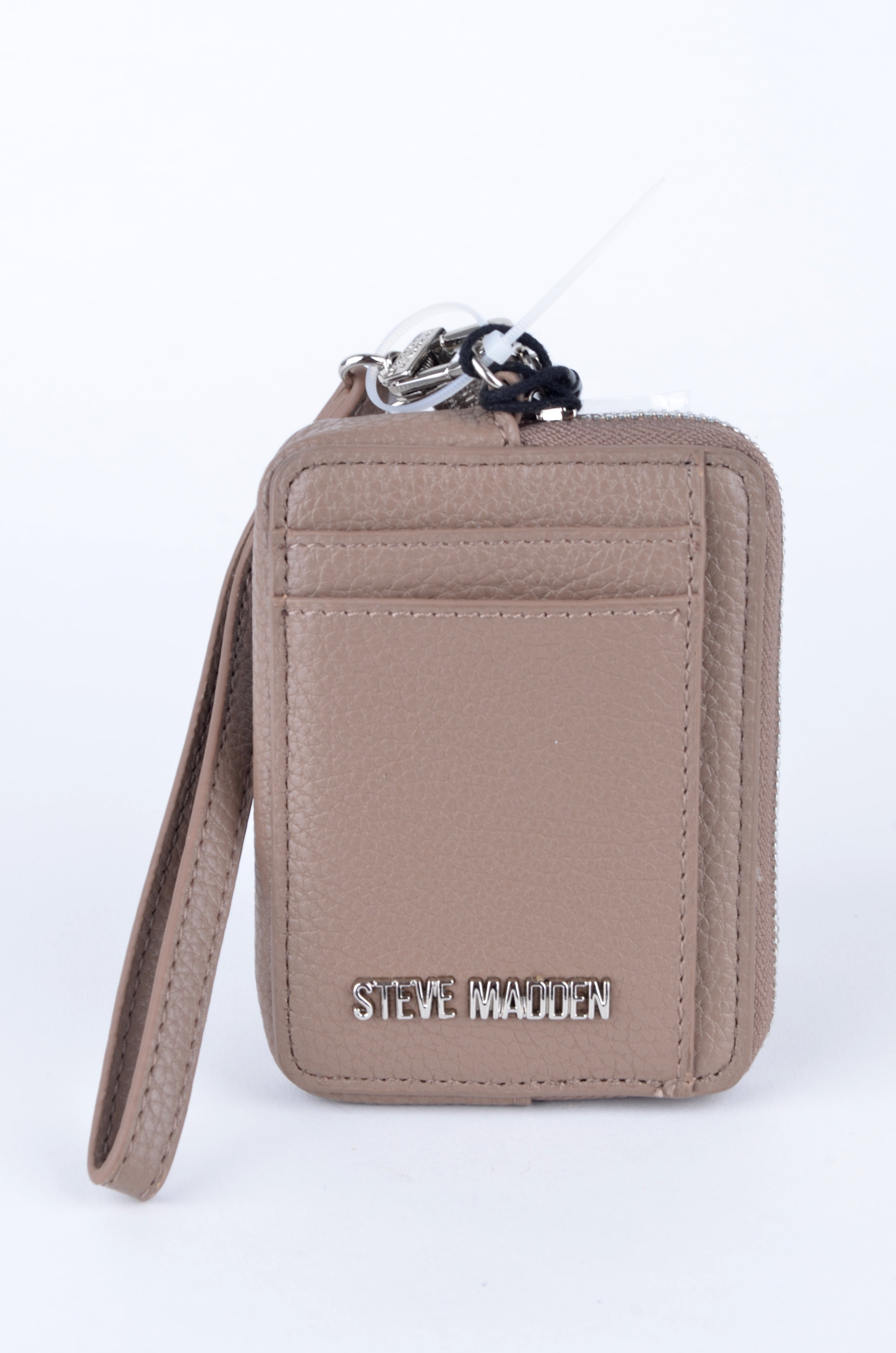 Tarjetero Steve Madden Taupe con Cierre y Correa