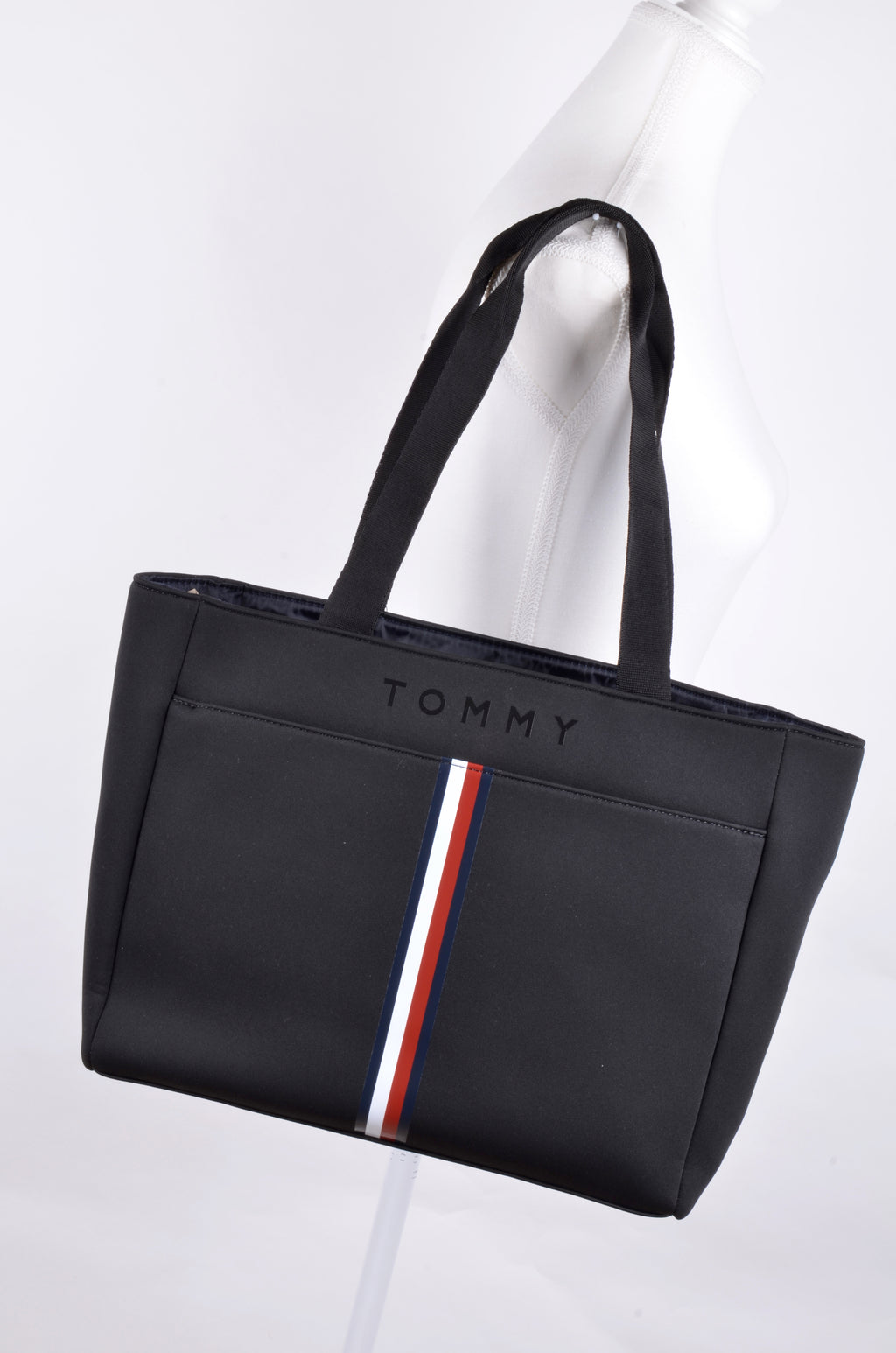 Tote Tommy Hilfiger Negra de Nylon Tricolor