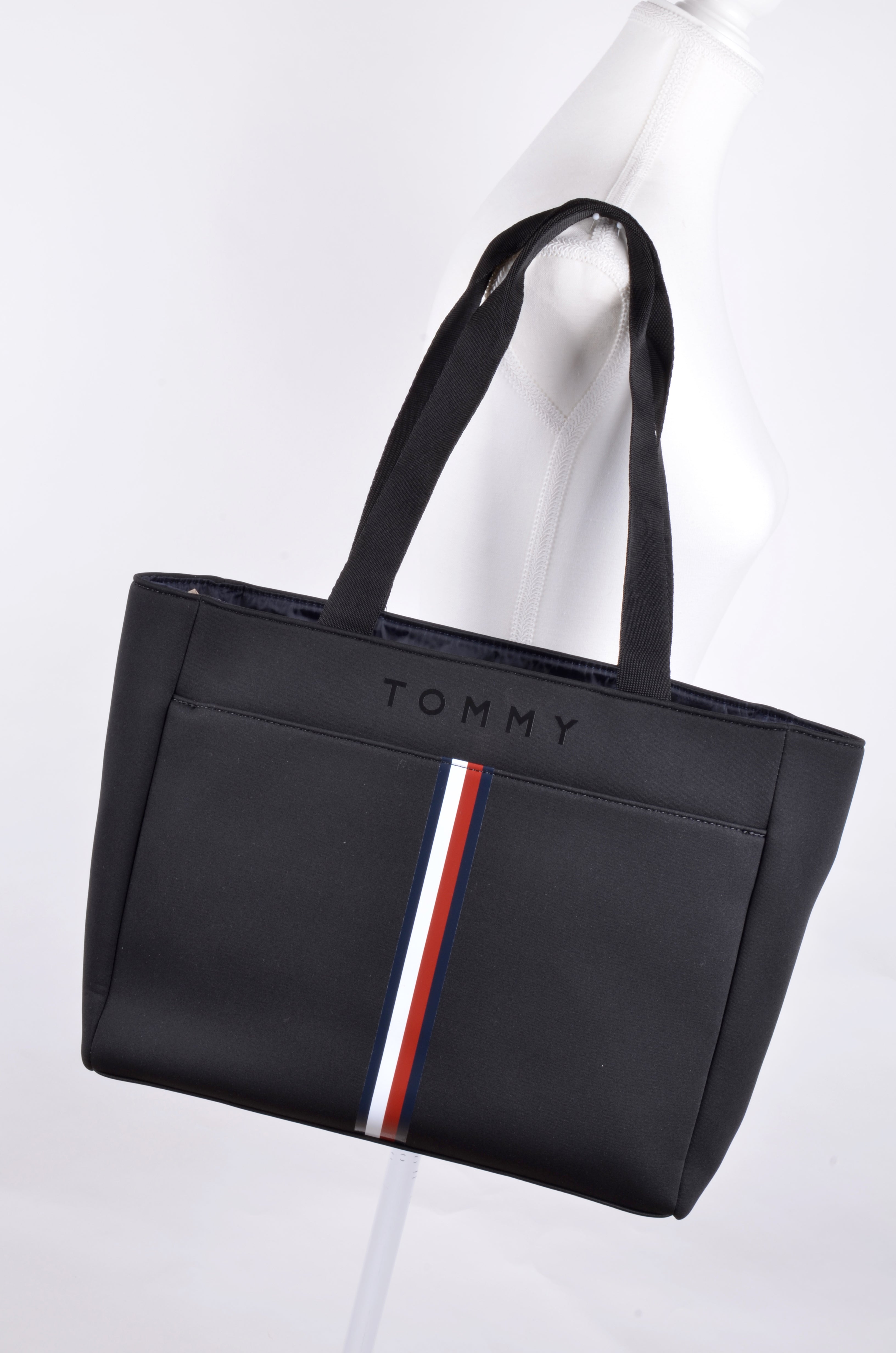 Tote Tommy Hilfiger Negra de Nylon Tricolor