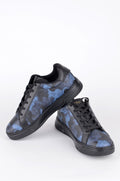 Tenis Coach Negros con Estampado Camuflaje Azul