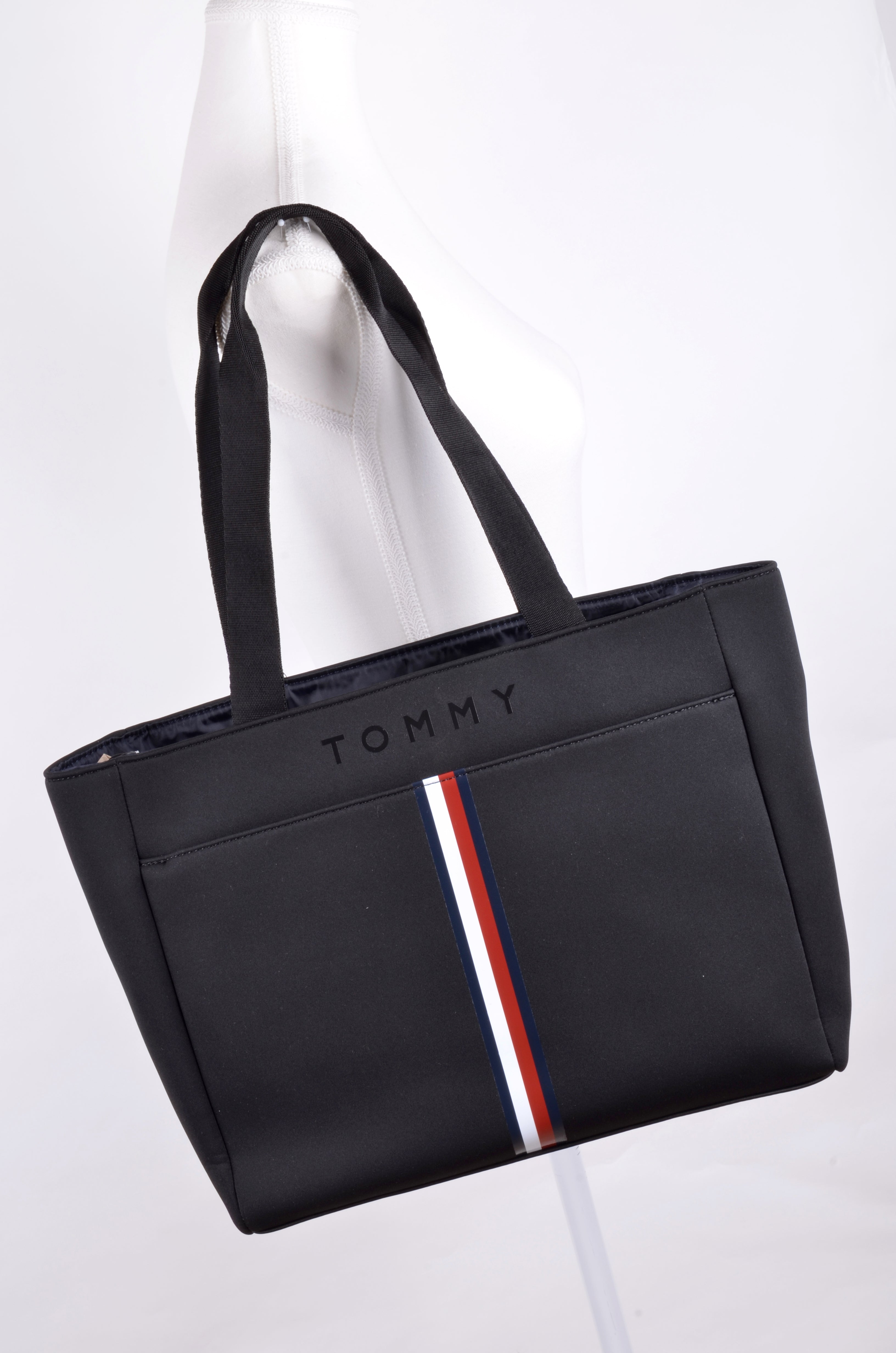 Tote Tommy Hilfiger Negra de Nylon Tricolor