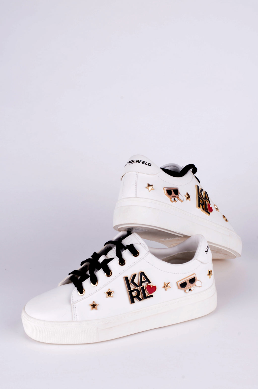 Tenis Karl Lagerfeld Blancos con Logotipo y Parches