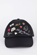 Gorra Karl Lagerfeld Negra con Pines Ikonik