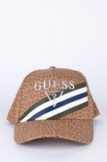 Gorra Guess Café Monograma con Franjas