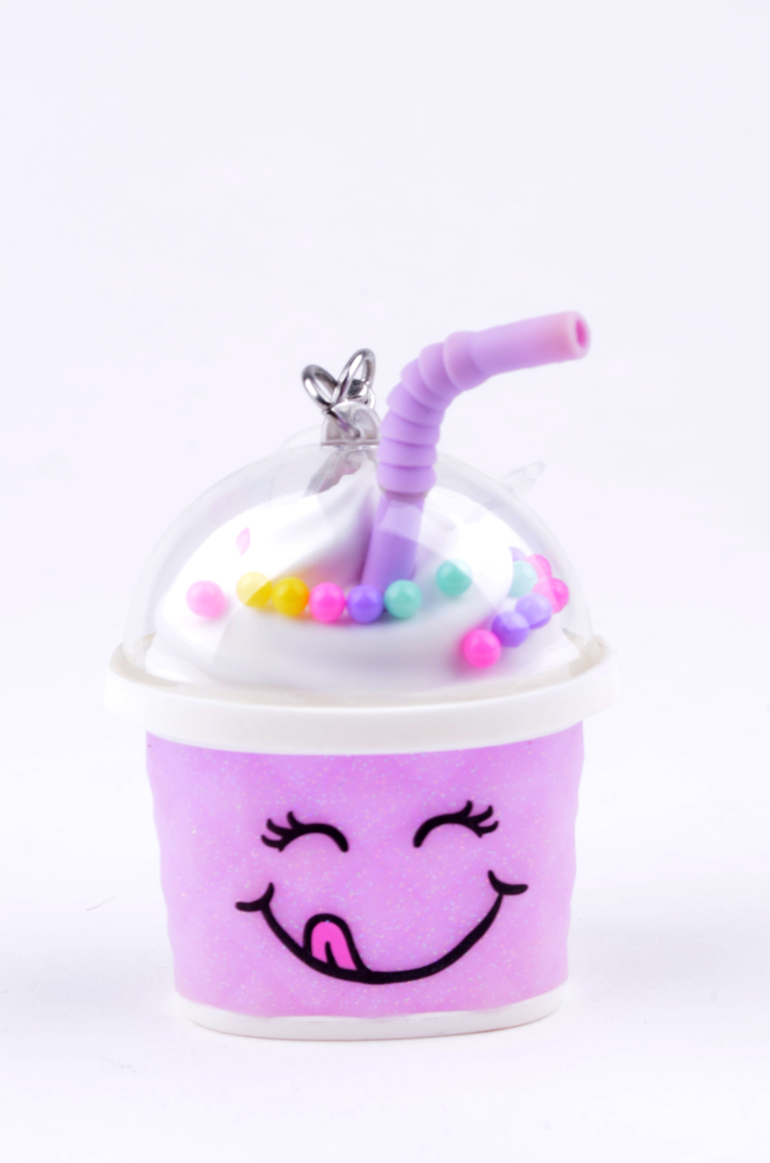 Llavero Bath & Body Works Vaso Morado con Popote