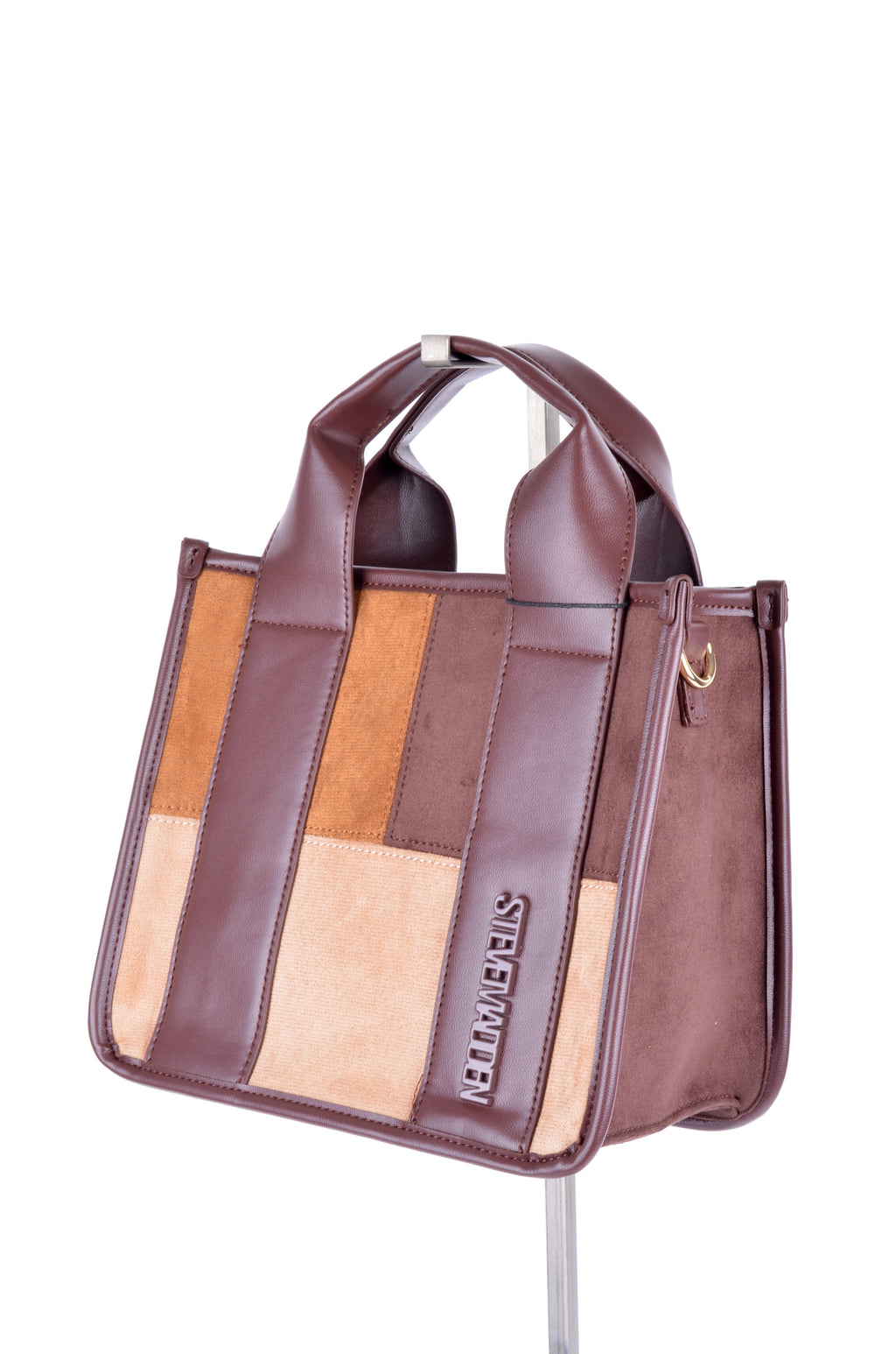 Satchel Steve Madden Café Bicolor